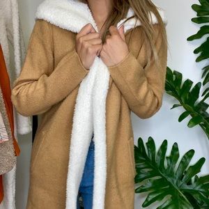 Small Forever 21 brown/tan teddy fur cardigan